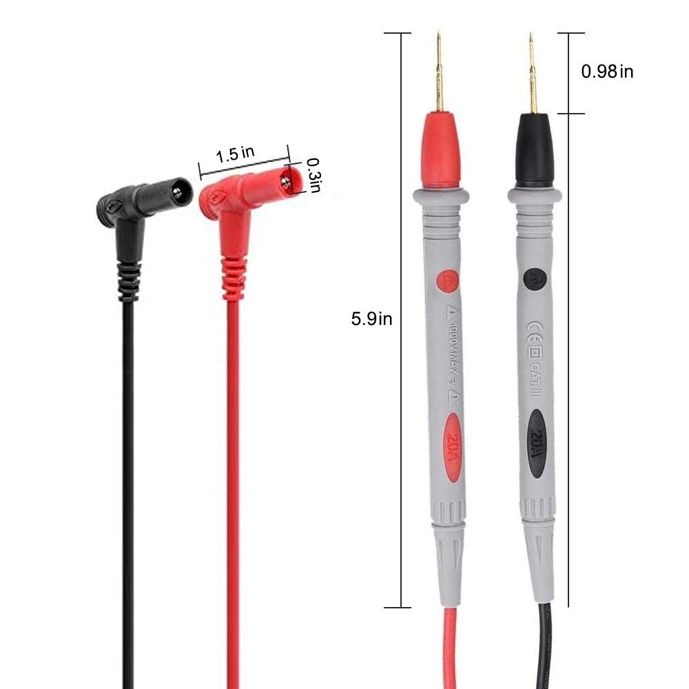 10a 20a 1000v probe testledningar stift för digital multimeter nålspets multimeter tester ledning sond tråd penna kabel