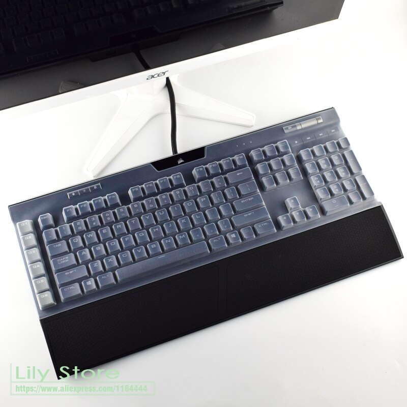 Housse de protection en Silicone pour clavier mécanique CORSAIR K95 RGB, film anti-poussière, pour ordinateur de bureau, platine: Clear