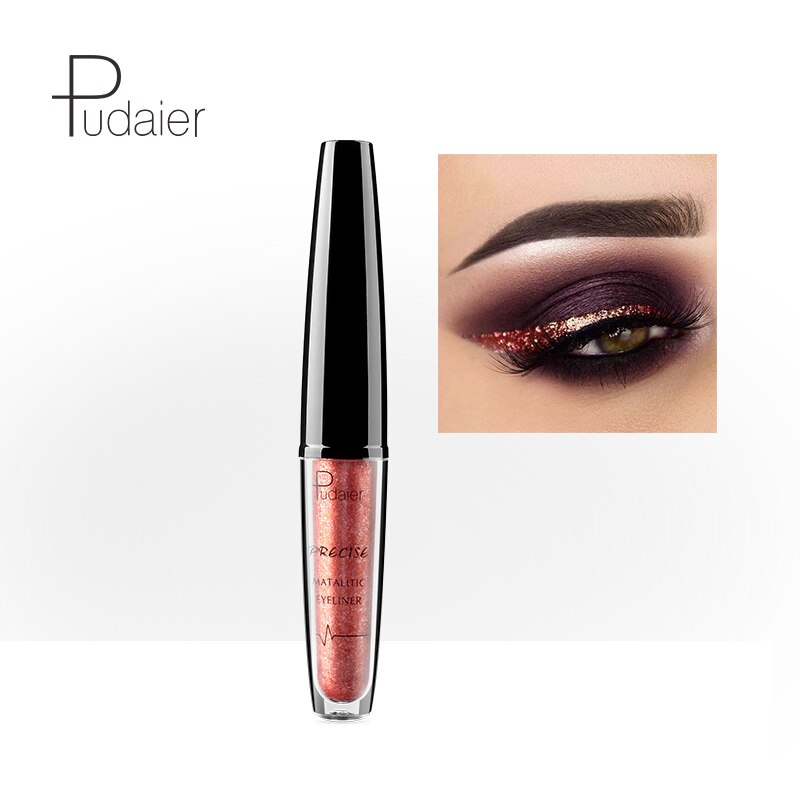 Pudaier 16 Color Eyeliner Magnetic Eyeliner Giltter Liquid Eyeliner Pencil Waterproof Blue Brown White Eyeliners Pencil Makeup