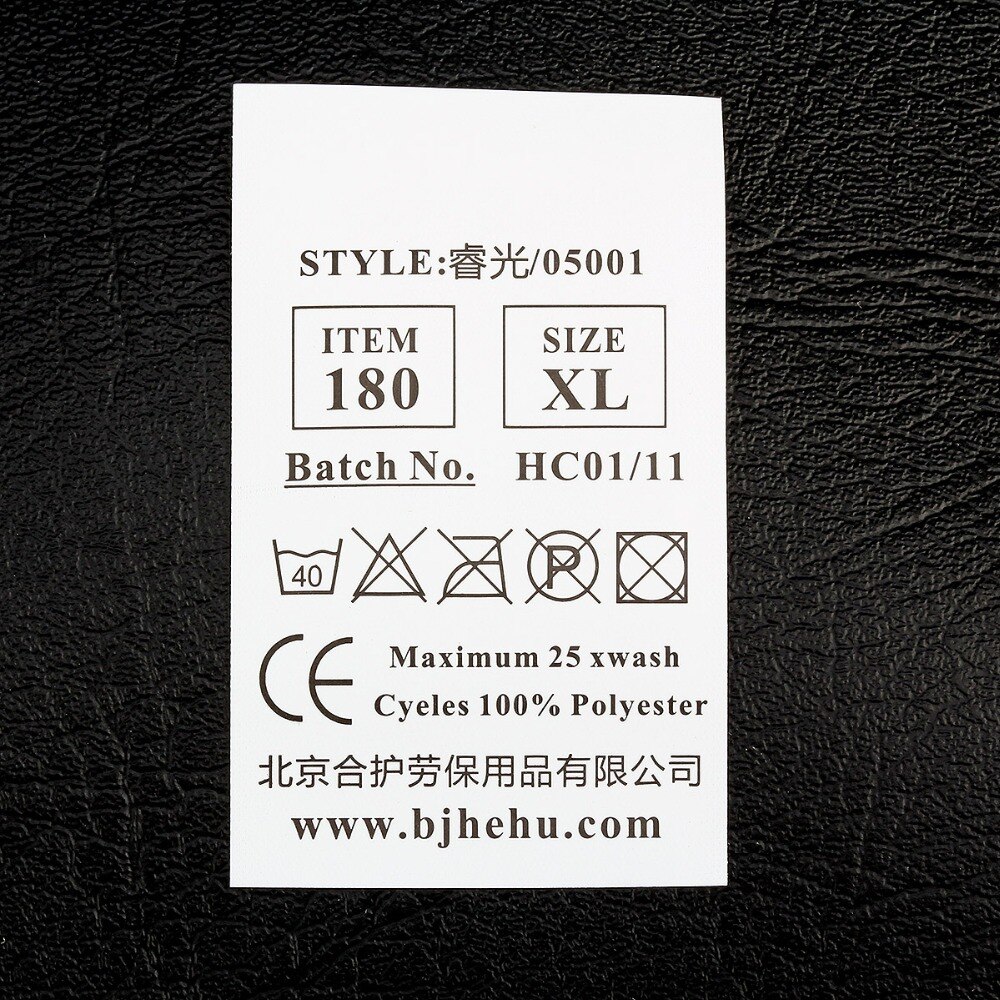 1000 stks niet-geweven stof Custom Kledingstuk Wasvoorschrift Wasbare instructie Label voor Huishoudtextiel 1000 stks/partij
