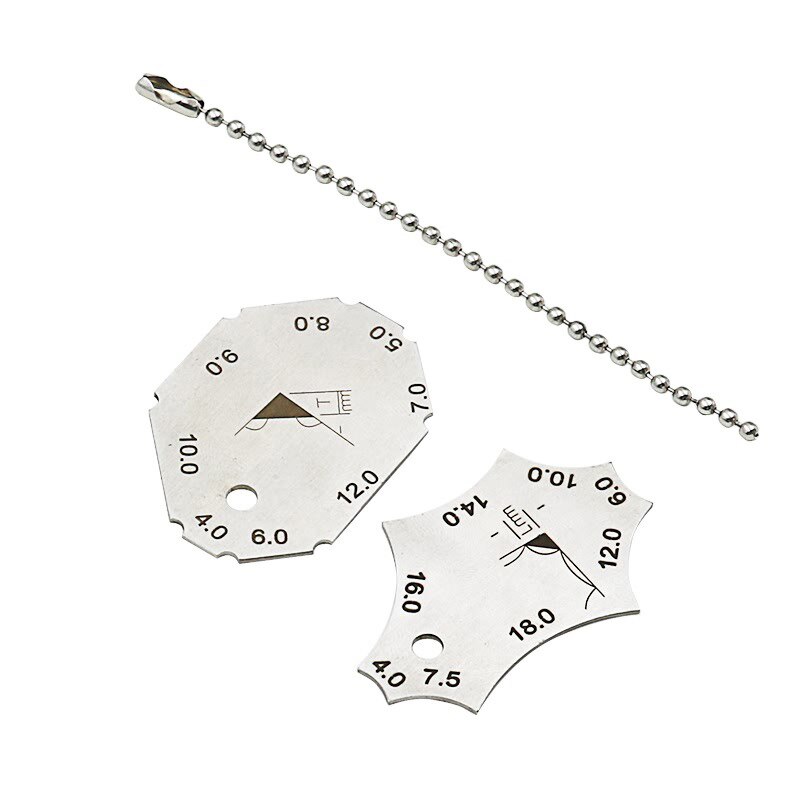 Two-piece Welding Gauge Fillet Weld Tee Joint Welding Throat Depth Leg Length Gauge Ruler weld leg depth gauge