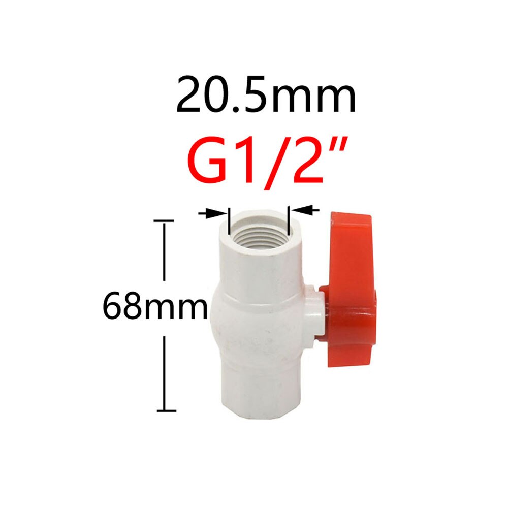 1/2 3/4 1/1.25/1.5/2/2.5 Inch Female Thread Pipe PVC Valve Connector Water Pipe Ball Valve Agriculture Irrigation Fittings