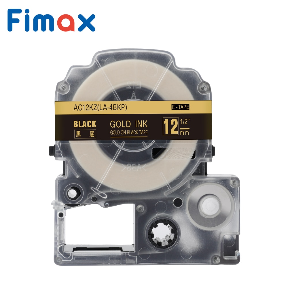 Fimax 1 pcs 20 Color 12mm ST12KW SS12KW LC-4WBN SC12YW Black on White Label Maker For LW300 LW400 Compatible for Epson/King Jim