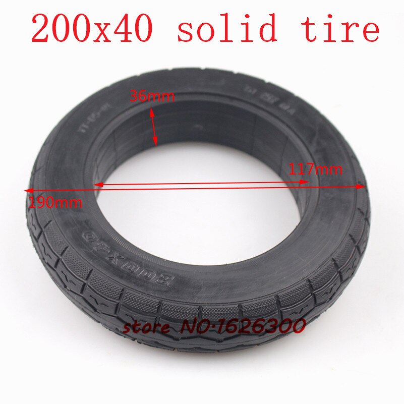 200x40 Electric Scooter Solid Tubeless Tires Wheel Tyres 8 inch folding