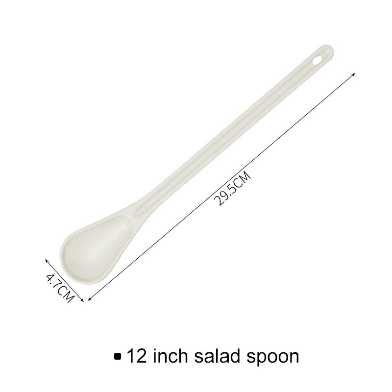 Multi-function Salad Stirring Spoon Long Handle Ice Cream Dessert Spoons Eco-Friendly PP Jam Stirring Spoon Kitchen Tableware: A2