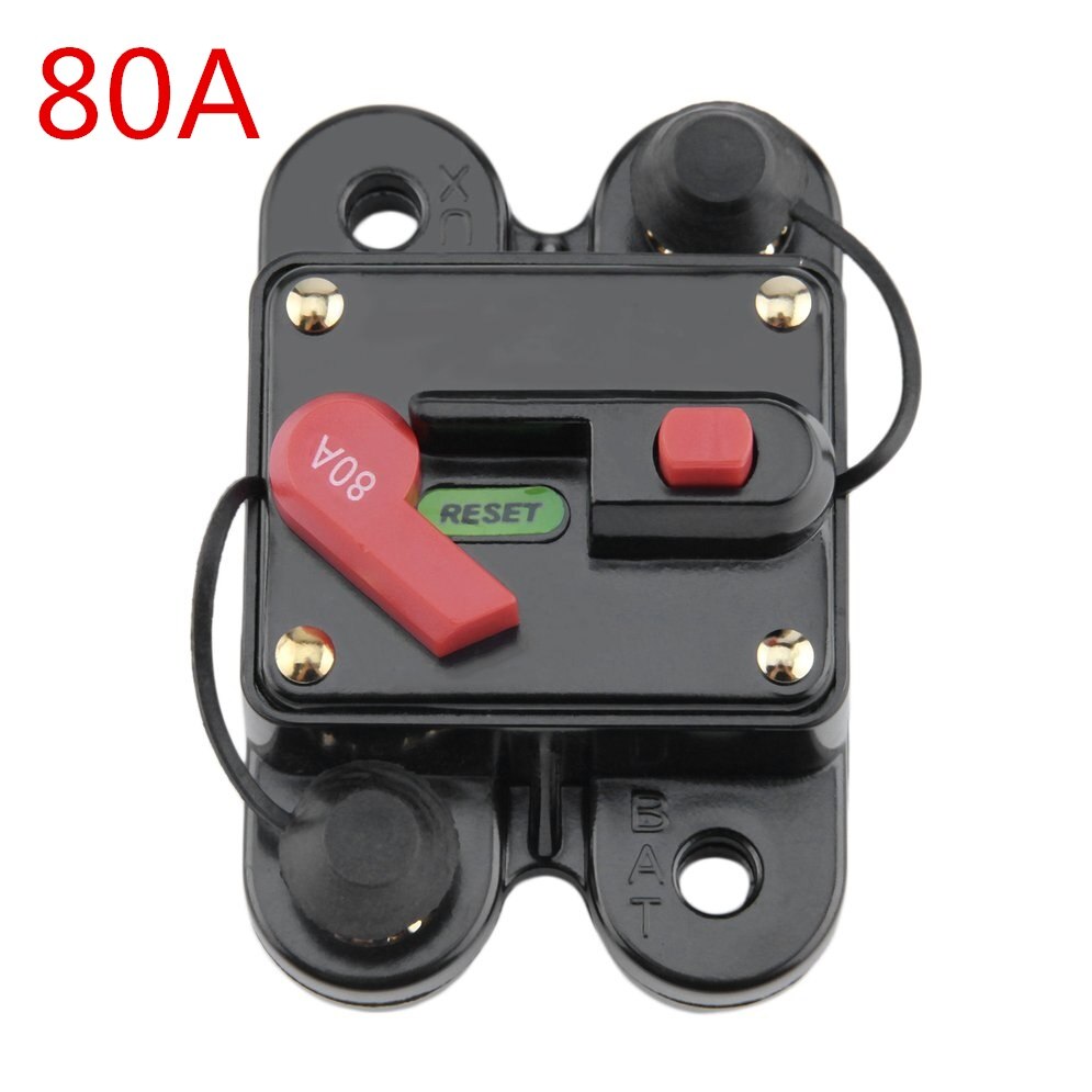 50A 60A 80A 100A 125A 150A 200A 250A optional Car Audio Inline Circuit Breaker Fuse for 12V Protection SKCB-01-100A