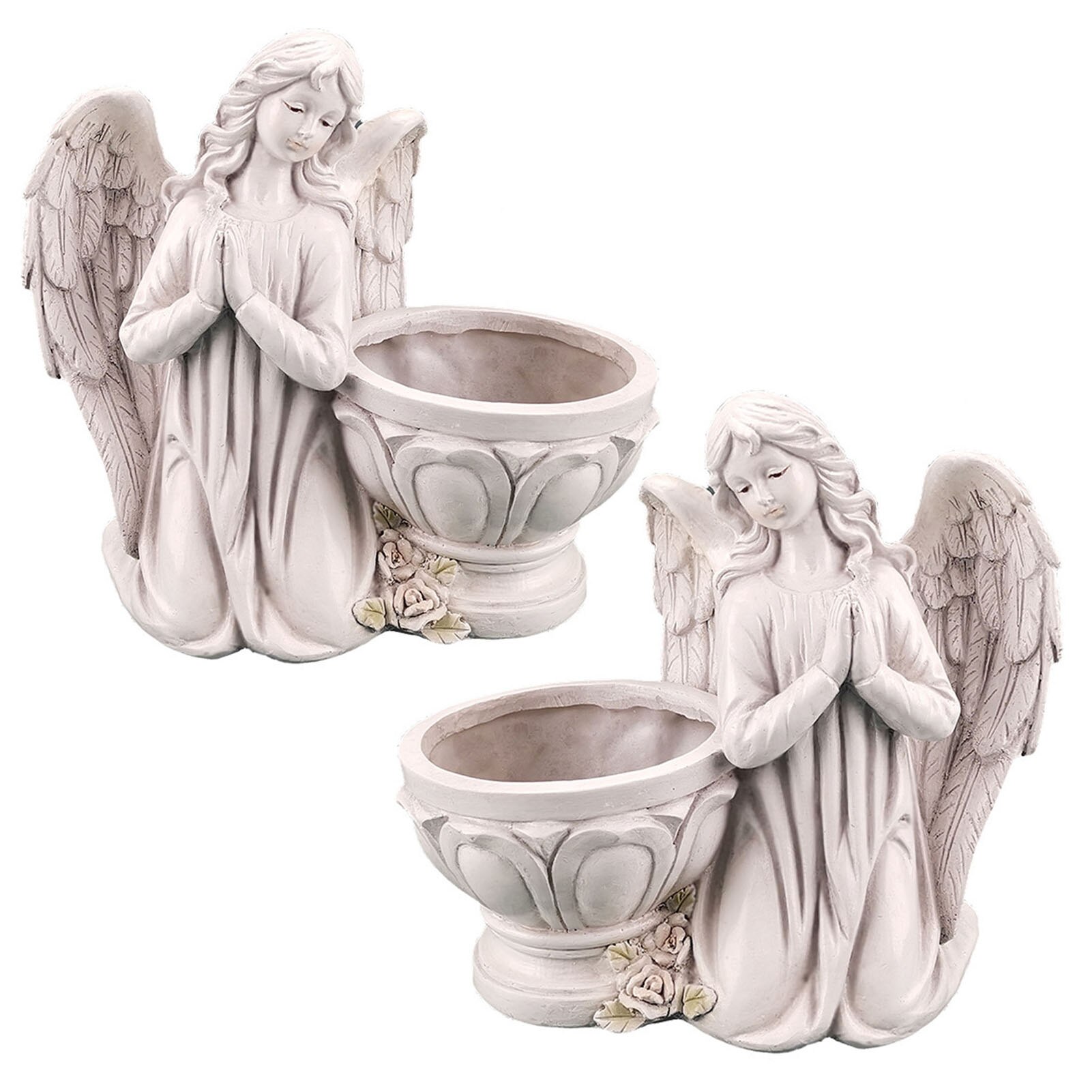 Praying Angel Planter Garden Angel Succulent Pot Plant Holder European Resin Crafts Indoor And Outdoor Flower Tank Desk Ornament