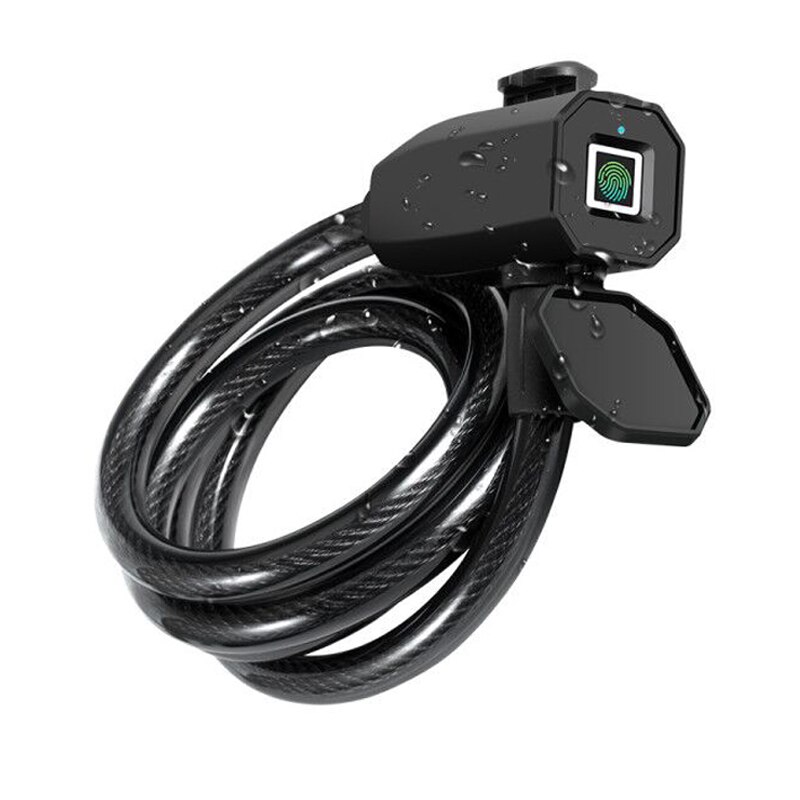 Smart Fingerprint blocco per bicicletta lucchetto per bicicletta antifurto in acciaio inossidabile ricarica USB porta MTB impermeabile accessori per serratura bici: Default Title