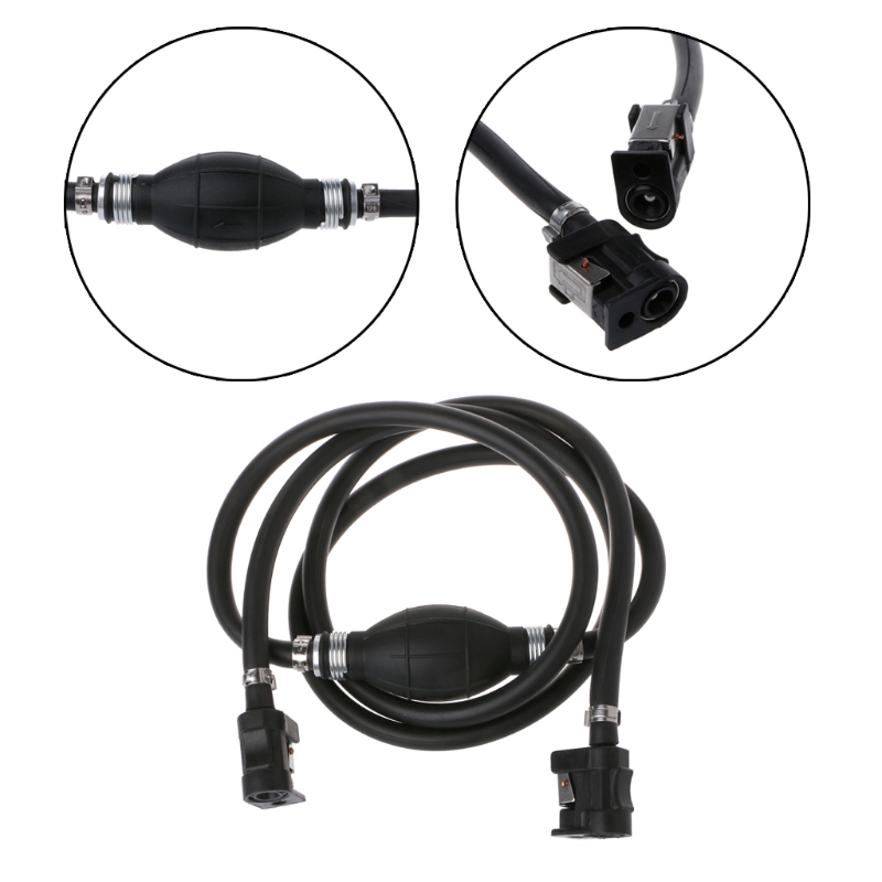 Manguera de línea de combustible de goma negra, Kit de conectores de tanque de gasolina para Motor Yamaha, fueraborda, barco