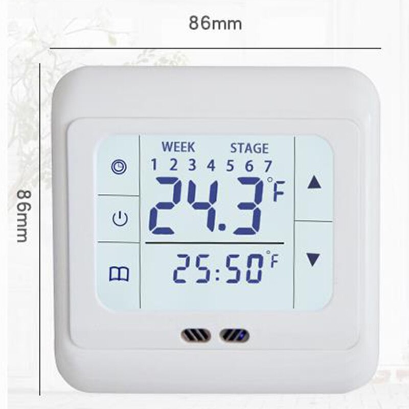 1pc pekskärm digital termostat golvvärme rumstermostat programmerbart smart temperaturkontrollsystem