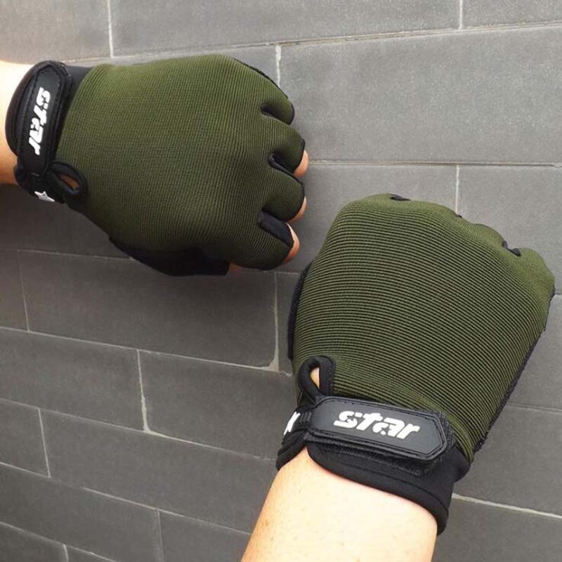 Mannen Fietsen Handschoenen Camouflage Half Vinger Fiets Handschoenen Voor Fiets Anti-Slip Zacht Ademend Fietsen Wanten Fitness Sport