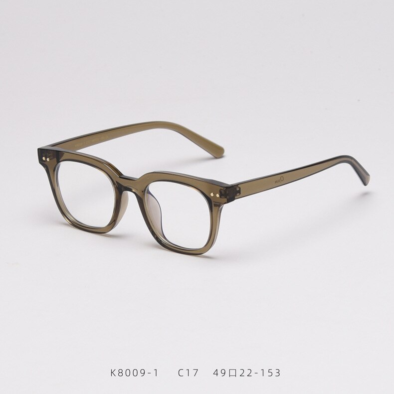 Optical Glasses Frame Man Women Brand Vintage TR90 Small Square Myopia Eyeglasses Frame Clean Lens: C17