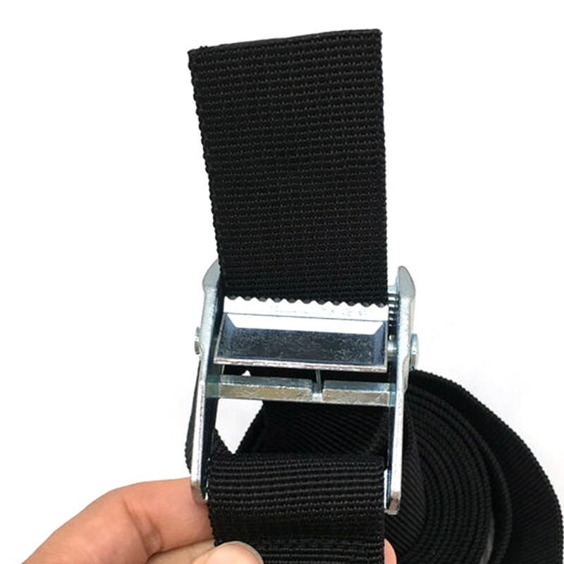 Correa de trinquete fuerte para coche, cuerda de tensión con hebilla de Metal, Tensor de cuerda de remolque, amarre de carga de equipaje, 300cm x 25mm