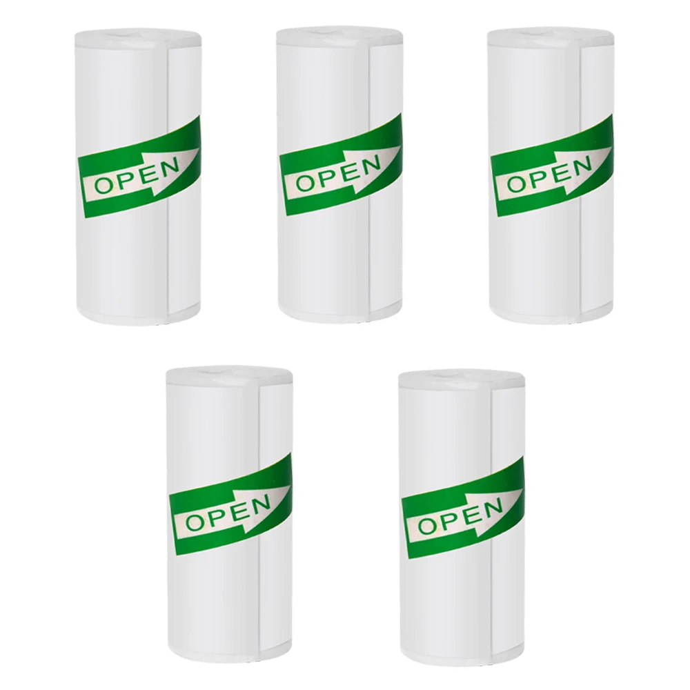 Papel adhesivo para Mini impresora, rollos de papel térmico para T02/M02 y Mini impresora, papel autoadhesivo de Color liso 25X57mm Paperang: Plata