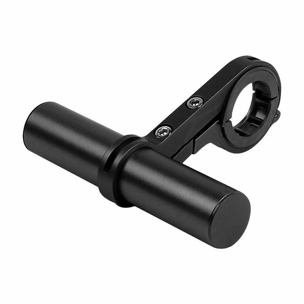 20CM Tube Bicycle Handlebar Extender Mount Mountain MTB Bike Cycling Carbon Headlight Bracket Lamp Flashlight Holder Accessorie: 10cm Black