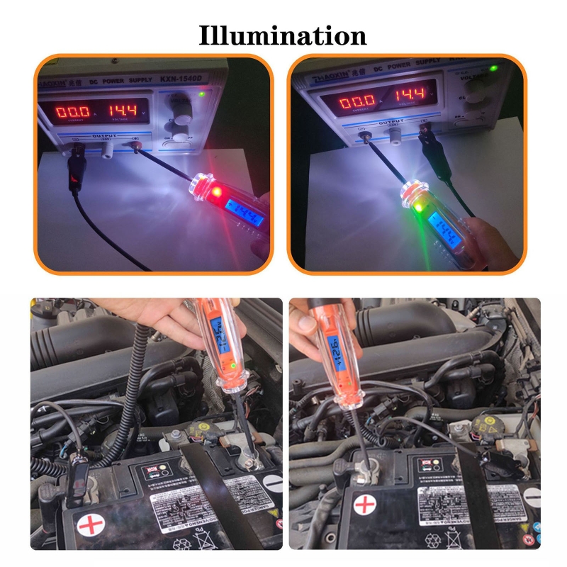 Automotive Test Light 3-60V DC Digital Light Tester with Voltmeter Ciruit Tester