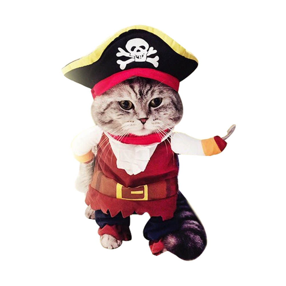 Varma hund kattkläder rolig jul pirat kostym jackor för katter hundar sällskapsdjur hund katt kappa klä upp fest kostym kostym husdjur kläder