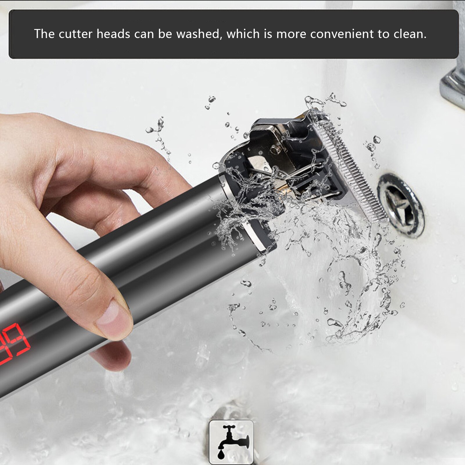 LCD Digital Display Electric Hairdresser Electric Propulsion Electric Hair Cutting Hair Trimmer Rechargeable Hairdresser