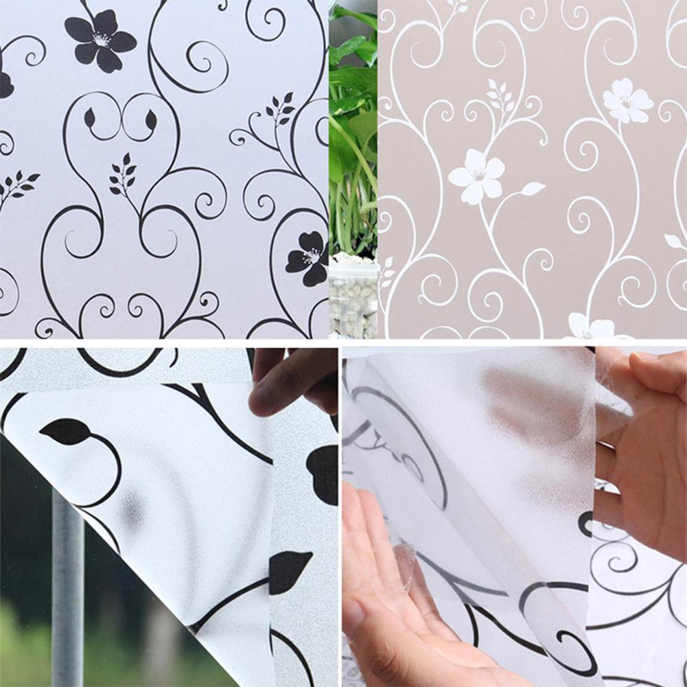 2Mx45CM PVC Waterproof Frosted Glass Film Sticker for Bathroom Window Home Privacy