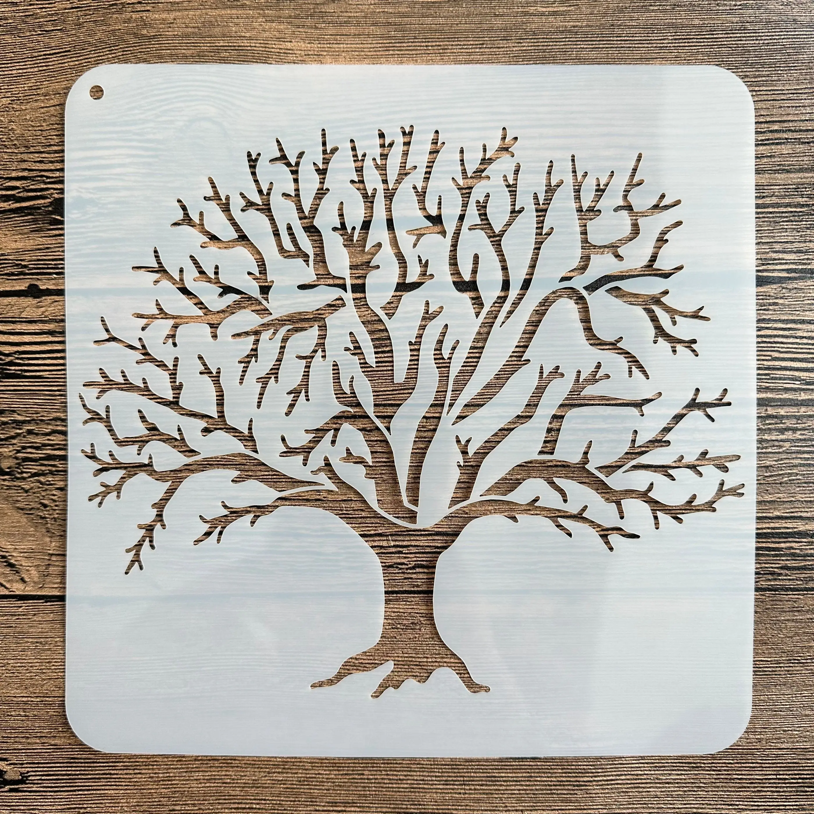Molde de mandala DIY de 20x20 cm para pintar plantillas, álbum de fotos estampado, tarjeta de papel en relieve sobre madera, pared de tela, ciervo de Navidad: violet