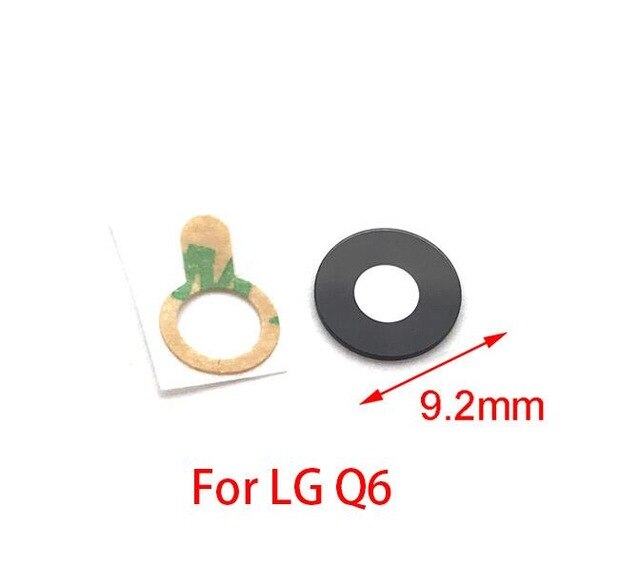 2Pcs Rear Back Camera Glass Lens Cover For LG V20 V30 G2 G5 G6 G7 Q6 K8 Back Camera Glass Lens with Ahesive Sticker Glue: Q6