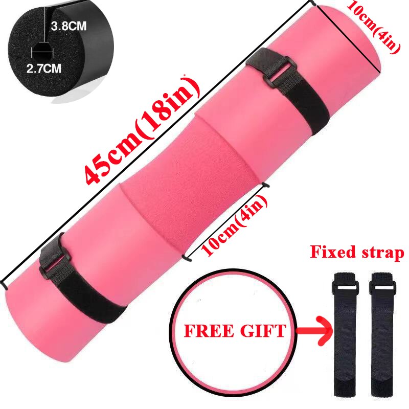 Hip Thrust Barbell Squat Pad Gym Weightlifting Training Neck Cover Shoulder Support Push Bar Protection Barbell Foam Pad: Barbell Squat pink