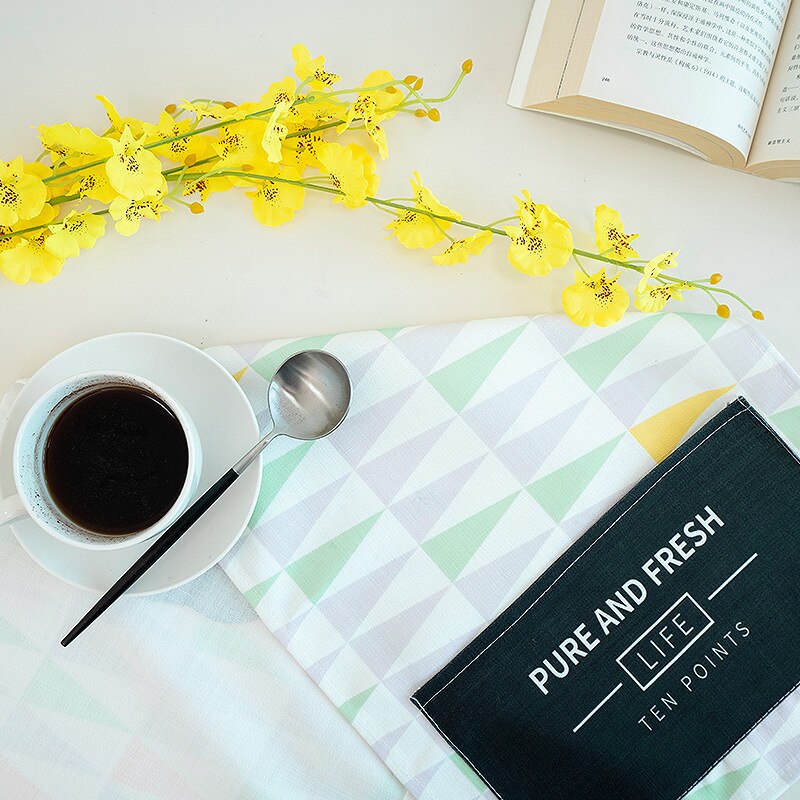 Small Fresh Microwave Oven Cover Waterproof Fabric Dust Cover Rectangular Oven Cover Cloth with Cover Towel