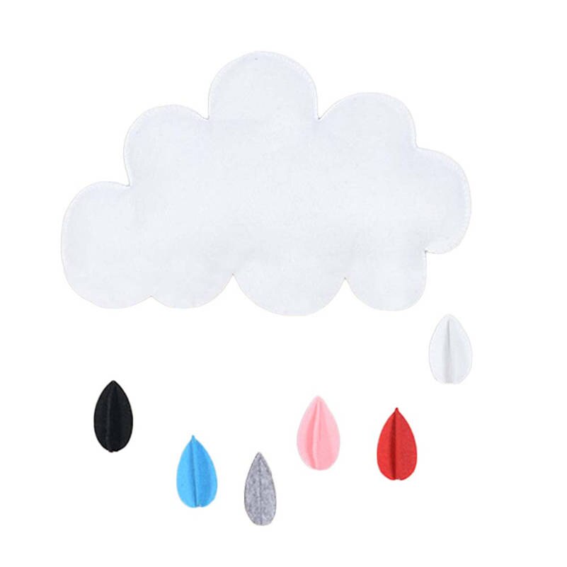 Manual Moon Rainbow Cloud With Raindrop Stars Kids Baby Room Nursery Wall Decal Stickers Home Art Decor M0229: A