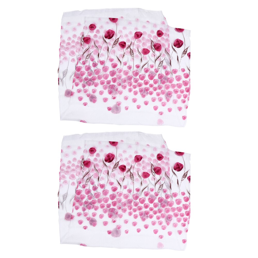 2pcs Modern Sheer Curtains Tulip Window Tulle Curtains Window Screen Curtain