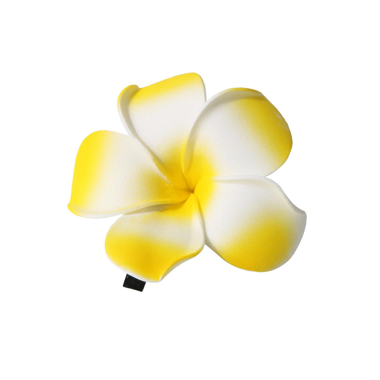 Hawaii plumeria blomma hårspännen för kvinnor flickor blommiga hårnålar för sommar strand bröllopsfest håraccessoarer: Påfågelsblå