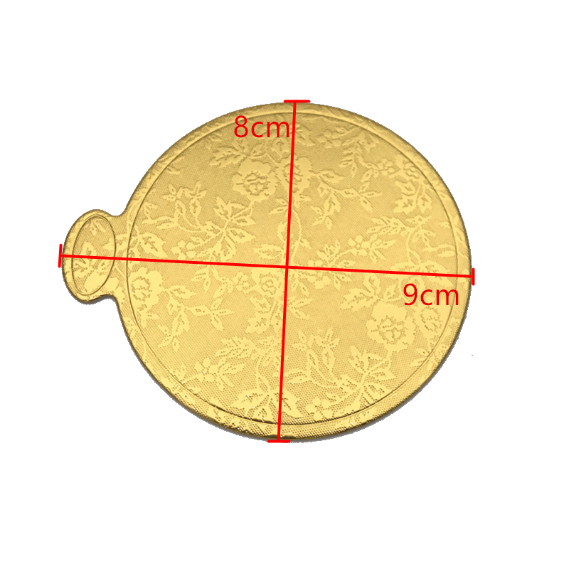 Aomily-tablero redondo con impresión dorada para Tartas, bandeja de exhibición de postres y magdalenas, Kit decorativo de pastelería para tartas de boda, 100 unids/set por Set