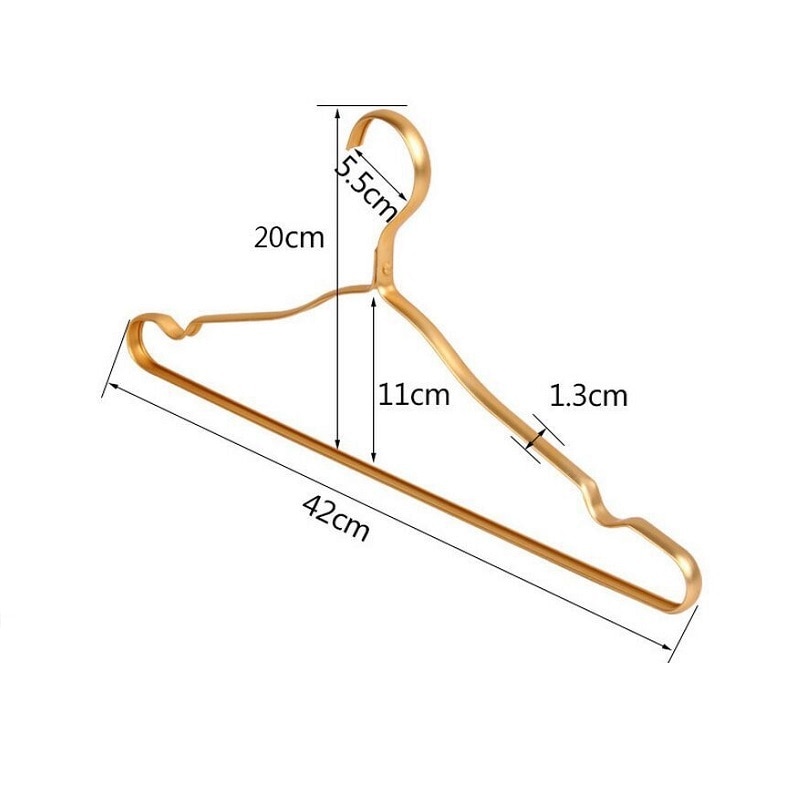 Cintres métalliques pour vêtements, 20 pièces, en alliage d'aluminium, support de séchage antidérapant, épais et coupe-vent, pour sous-vêtements, ceinture, manteau