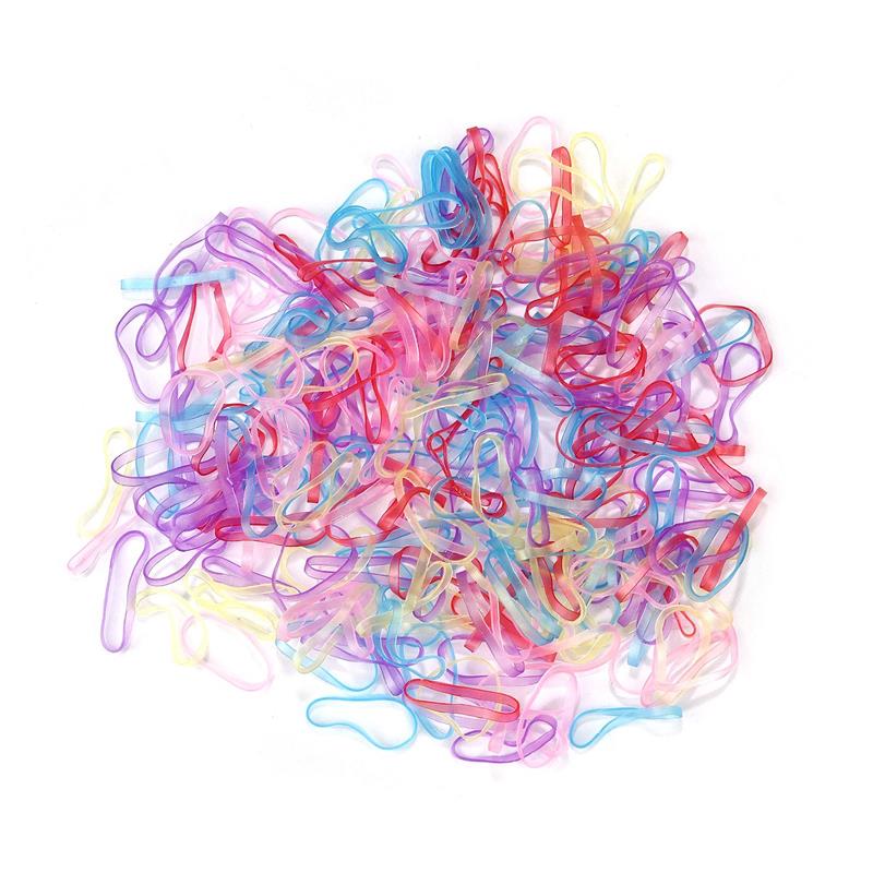 1000pcs Colourful Rubber Ring Disposable Elastic Hair Bands Ponytail Holder Rubber Band Scrunchies Kids Hair Accessories: 04