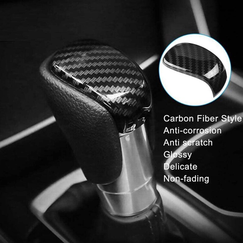 Abs Koolstofvezel Interieur Bekleding Stuurwiel Pookknop Voor Honda Accord 10Th