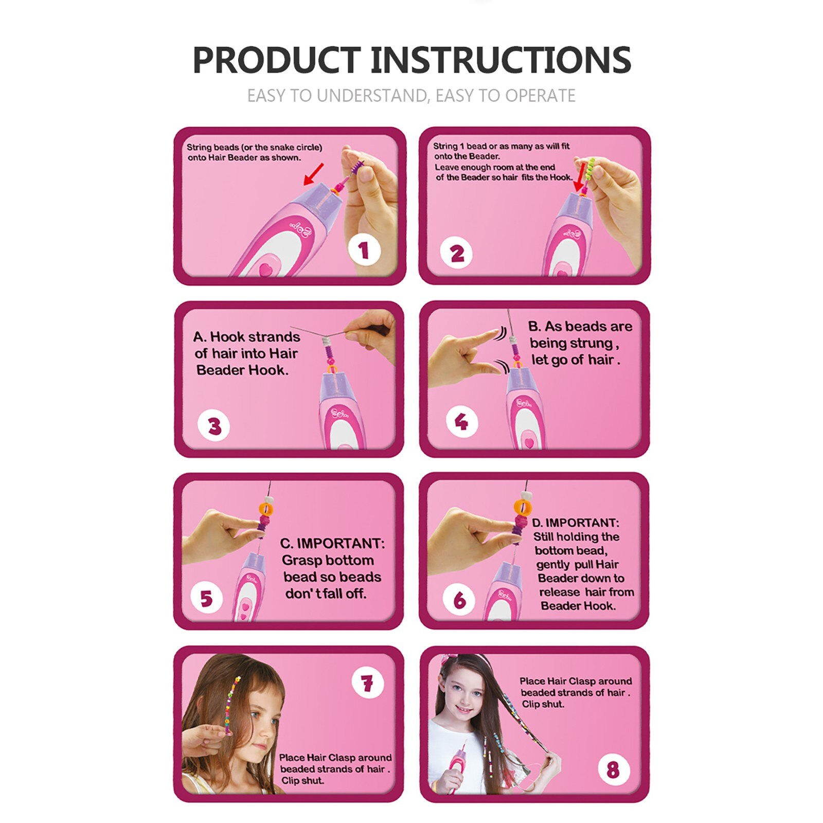 In Stock DIY Hair Knitting Machine Braid Hair Tools Knitting Hair Knitting Roll Twisted Xmas Girl Droshipping