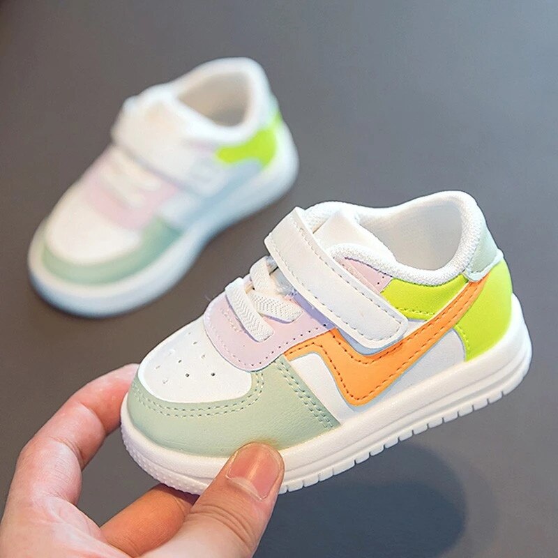 Zapatos de invierno para bebés y niños pequeños, calzado deportivo de cuero Artificial, zapatillas planas para niños, zapatos suaves informales para niños Cn (origen)
