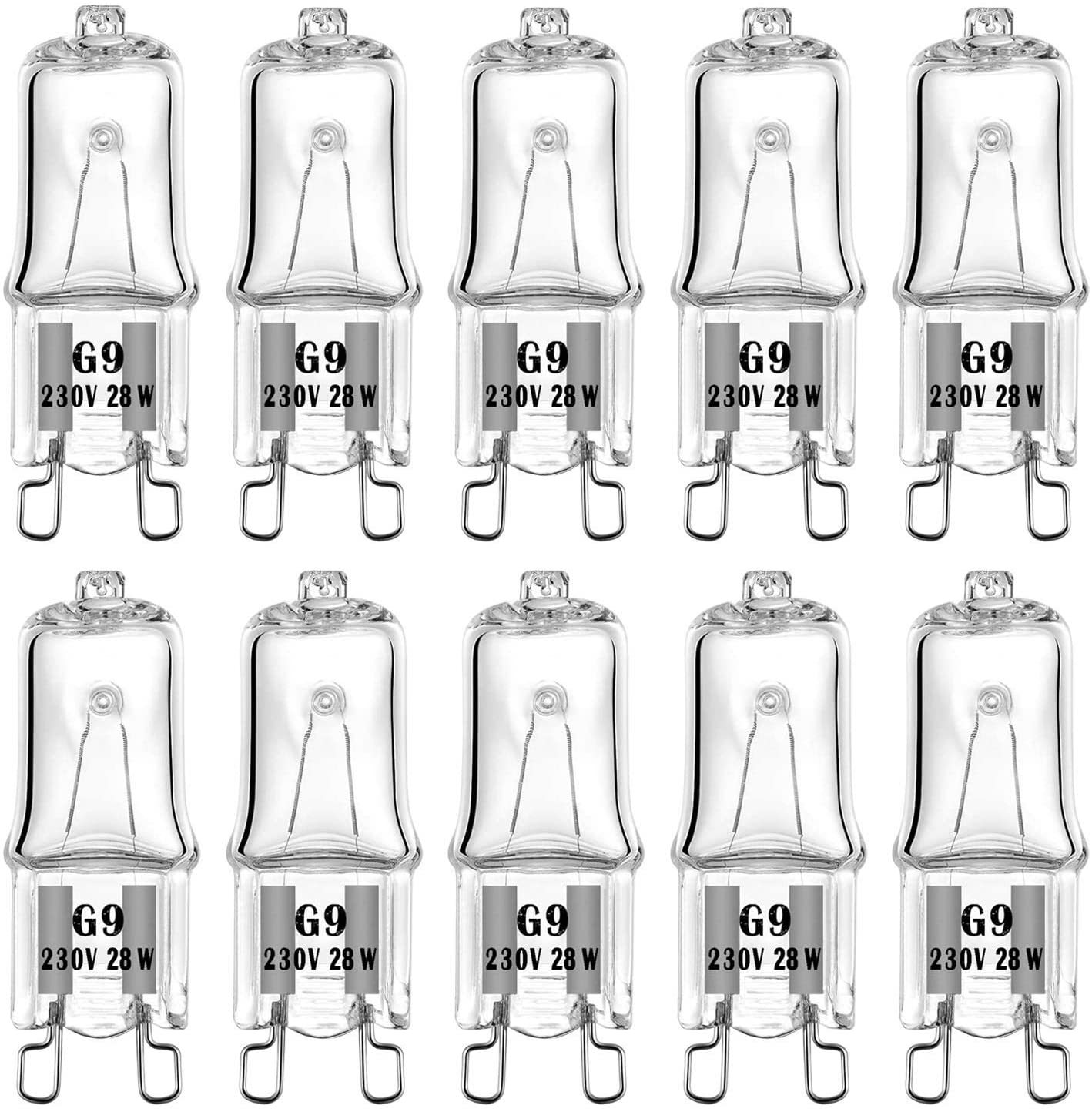 10Pcs/lot G9 halogen bulb glass bulb 42W 220V High Lumenious G9 Lamp