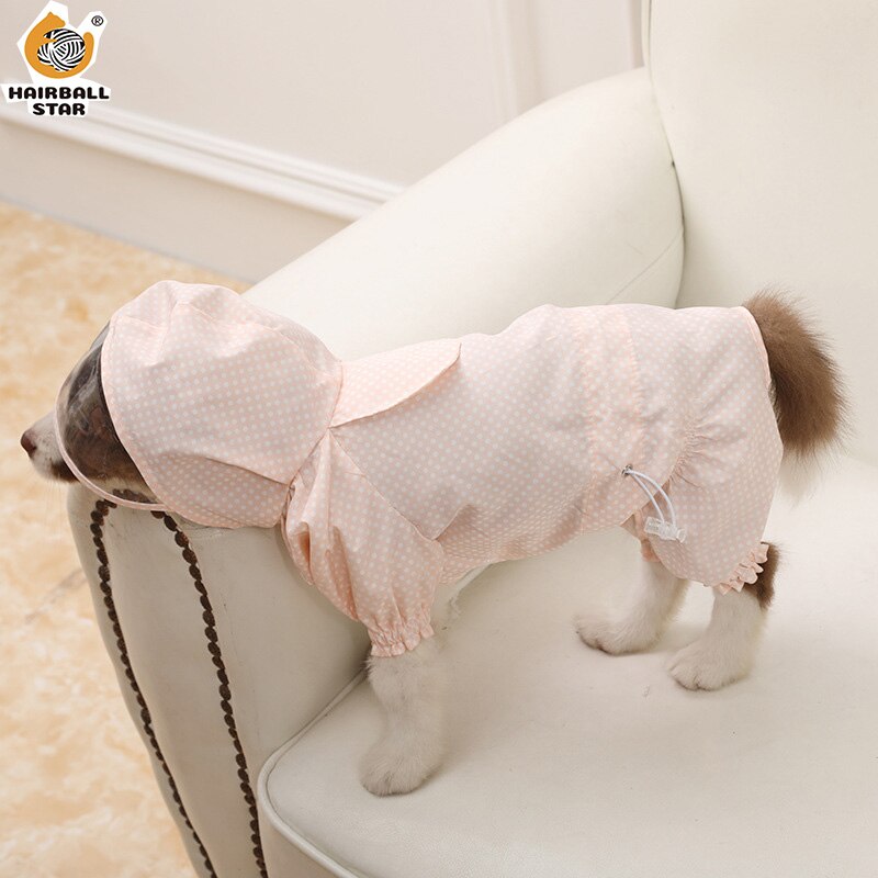 Sommar kläder för sällskapsdjur regnrock polyester material vattentät ventilerande hoodie chihuahua mops fransk bulldog tunn jacka