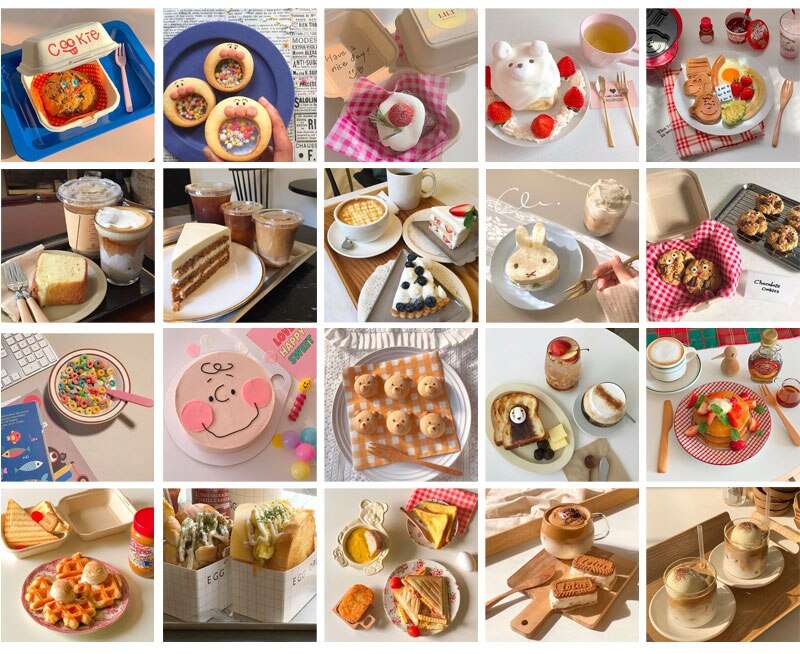 20PCS Food Diary Stickers DIY Stationery