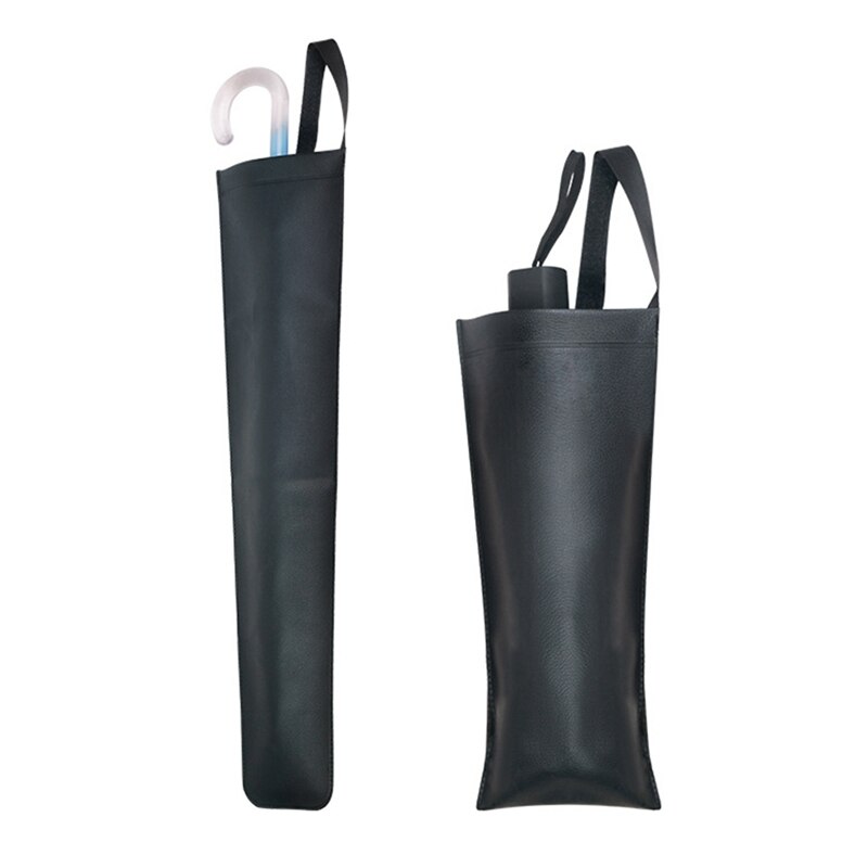 Universel siège de voiture porte-parapluie arrière en cuir PU sac de rangement étanche accessoires Auto pliant longue poignée porte-parapluie