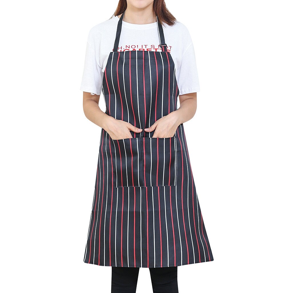 DNLKWGO Katoen Polka Dot Keuken Schort Ruche Side Womens Schorten voor Koken Bakken Tuinieren met Zakken, Kleur: wit., One Size