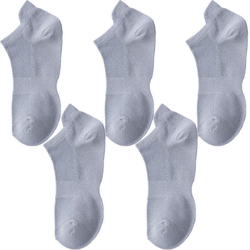 5 Pairs Zomer Mannen 100 Katoen Korte Mesh Sokken Man Harajukcomfortable Effen Kleur Casual Enkelsok Mannelijke Netto Sneaker Sok: s9