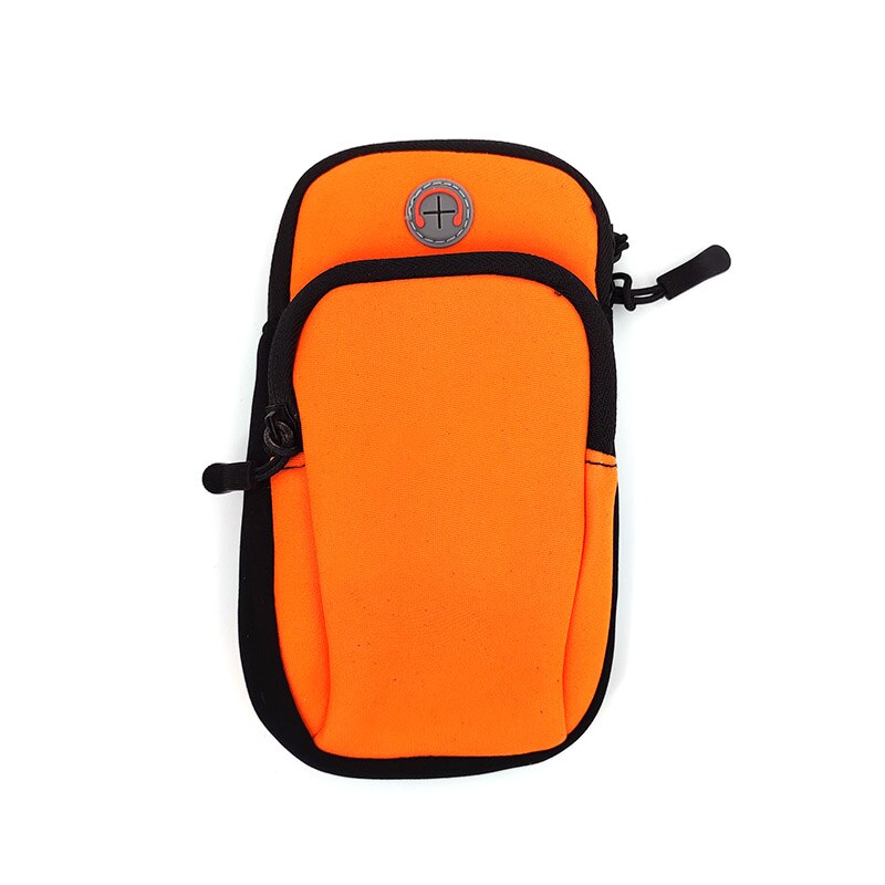 Universal Waterproof Sport Armband Bag Running Jogging Gym Arm Band Outdoor Sports Arm Pouch Phone Bag Case Cover Holder: Orange