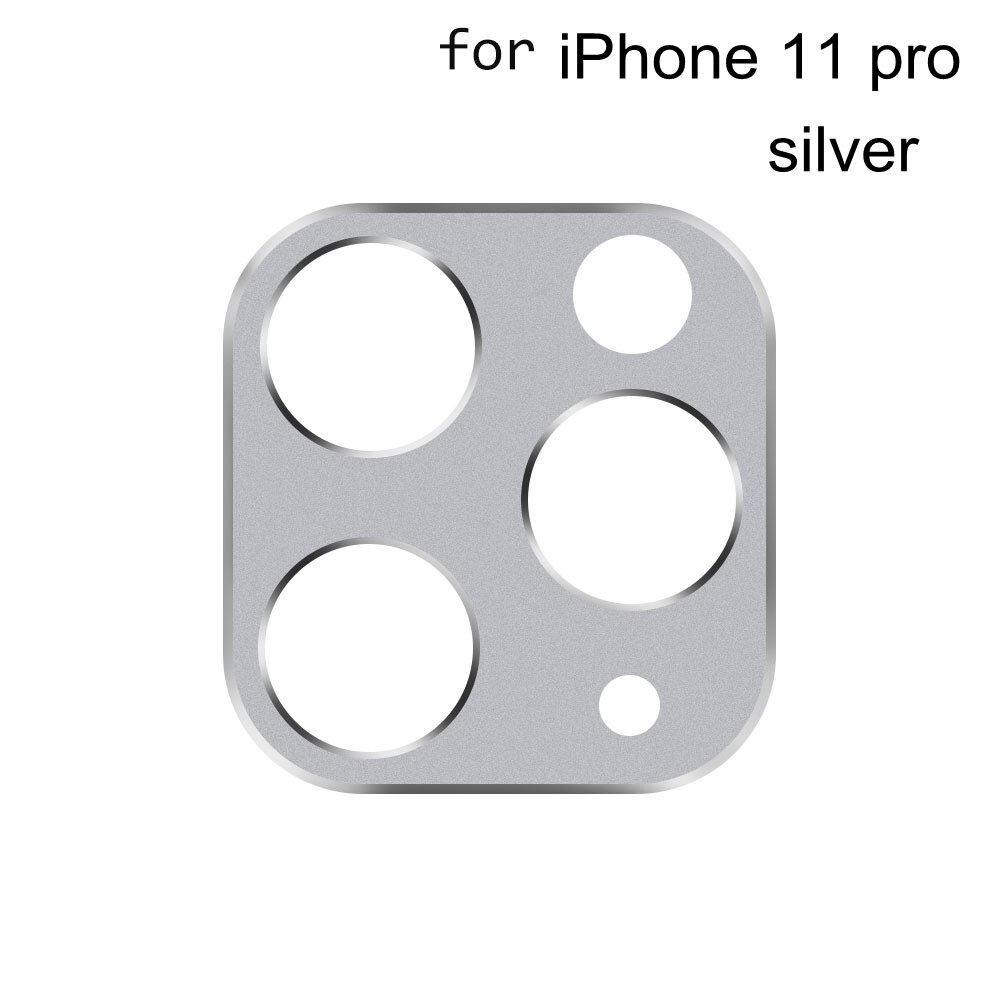 Volle Abdeckung Kamera Objektiv Metall Ring Protector für iPhone 11 Pro/11 Pro/11 Zurück Kamera Objektiv Schutzhülle fall telefon zurück protector: silver11 pro
