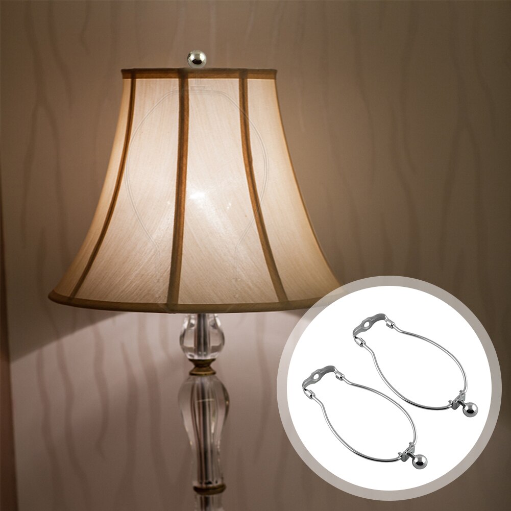 2pcs Guard U Shape Lamp Harp Chrome Polished Solid Lighting Accessories Iron Plating For Floor Light Prevent Breakage Home Decor