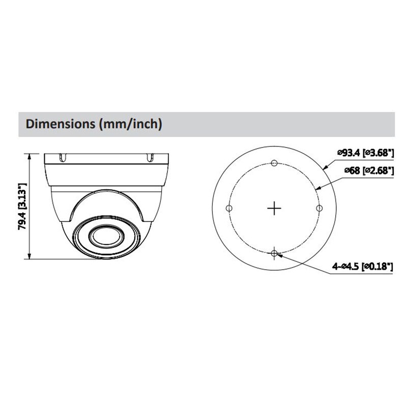 Cámara Dahua HAC-HDW1200M de 2MP HDCVI, globo ocular 1080P, inteligente IR, 30M, impermeable, DH-HAC-HDW1200M IP67, cámara de seguridad CCTV