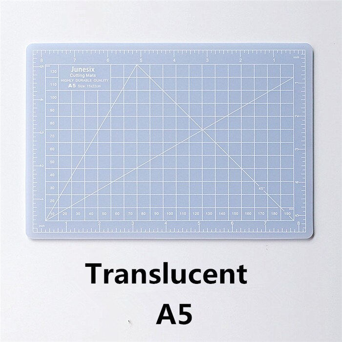 Translucent PVC Cutting Mat Rubber Stamp Carving Patchwork Pad Artist Manual Tool Double-Sided Self-Healing Sculpture Board: A5