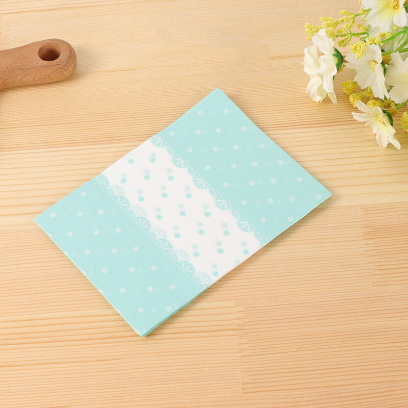 Tampon papier fête mariage décoration Nougat papier d'emballage Cookie boîte Snack alimentaire emballage sac de bonbons dessin animé mignon: Blue dots