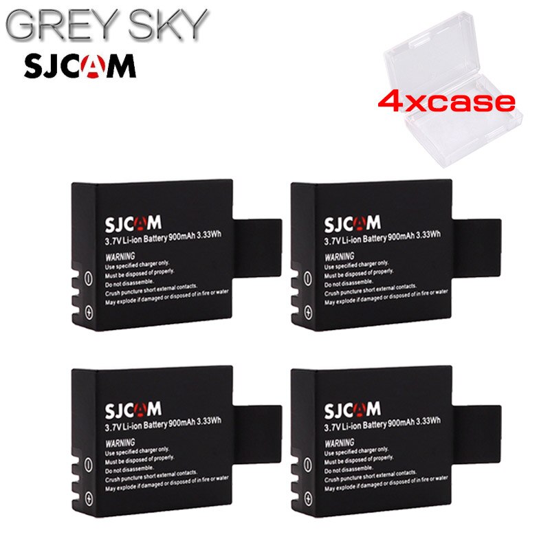 Batería de Cámara de Acción de 3,7 V, PG900mAh, para EKEN H9 H9R H3 H3R H8PRO H8R SJ4000 SJCAM SJ5000 M10 SJ5000X, baterías recargables: 4 battery