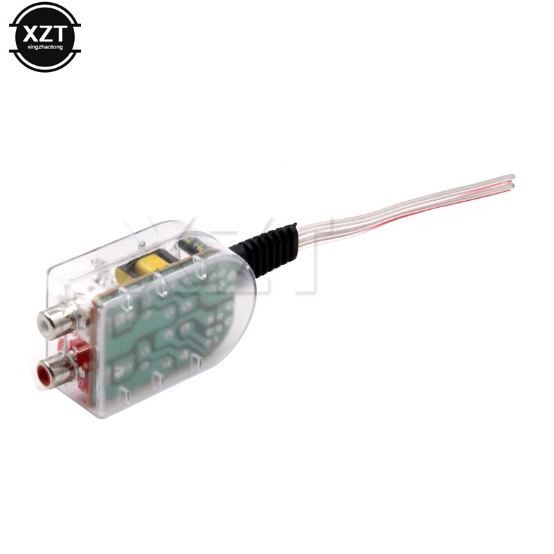 Lyd subwoofer forstærker rca line converter bil højttaler til rca niveau adapter høj til lav sockets auto line out audio converter